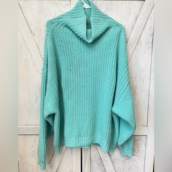 Free People Slouchy Sweater Women’s Small Mint Green Oversized - Picture 6 of 8